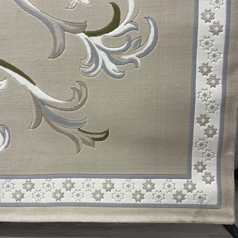 سجاد تركي ديلوكس 9770A كريم بيج مقاس 100*200