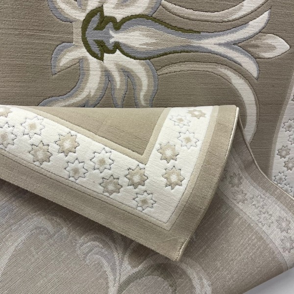 Turkish Deluxe Rug 9770A brown Cream Size 200*200