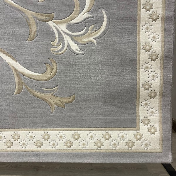 سجاد تركي ديلوكس 9770A كريم سيلفر مقاس 250*350