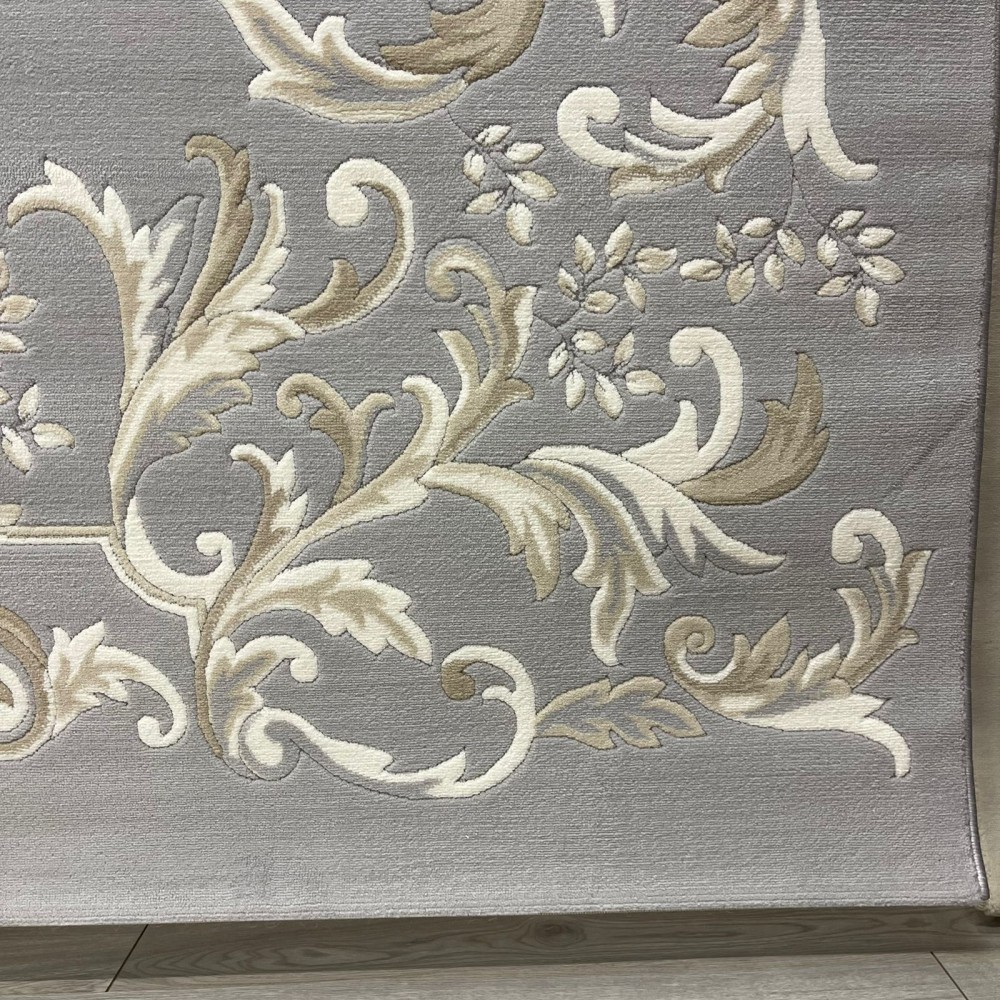 سجاد تركي ديلوكس 9688E كريم سيلفر مقاس 200*300