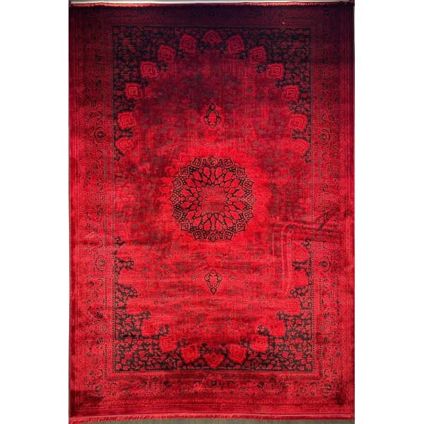 Turkish Bukhara Kandahar Afghani Rug P1619 Dark Red Size 300*400