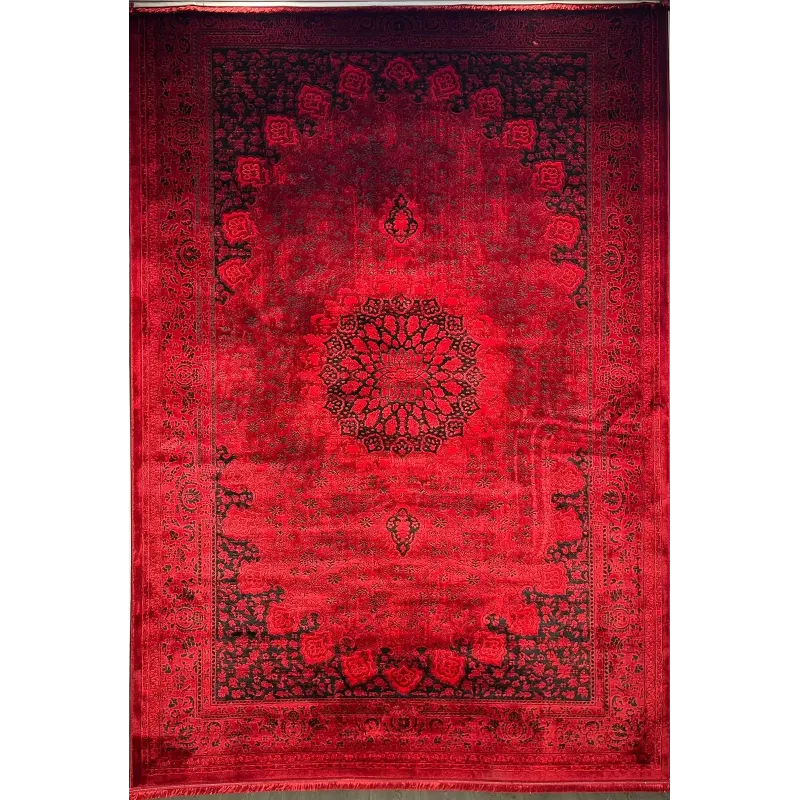 Turkish Bukhara Kandahar Afghani Rug P1619 Dark Red Size 200*300