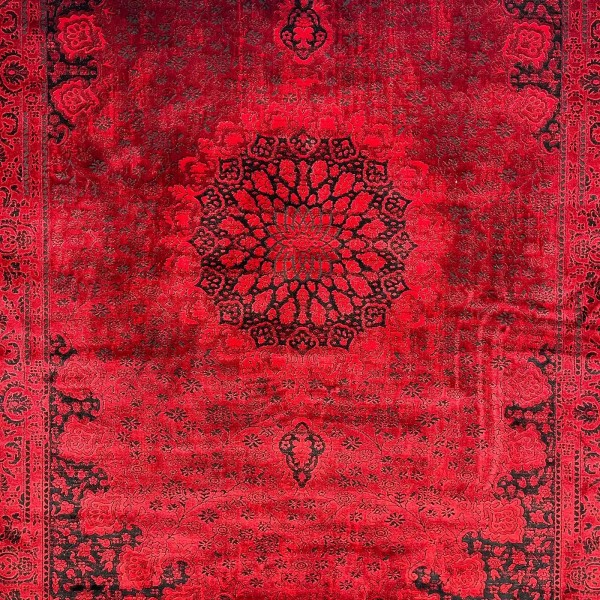 Turkish Bukhara Kandahar Afghani Rug P1619 Dark Red Size 300*400