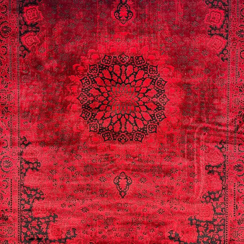 Turkish Bukhara Kandahar Afghani Rug P1619 Dark Red Size 200*300