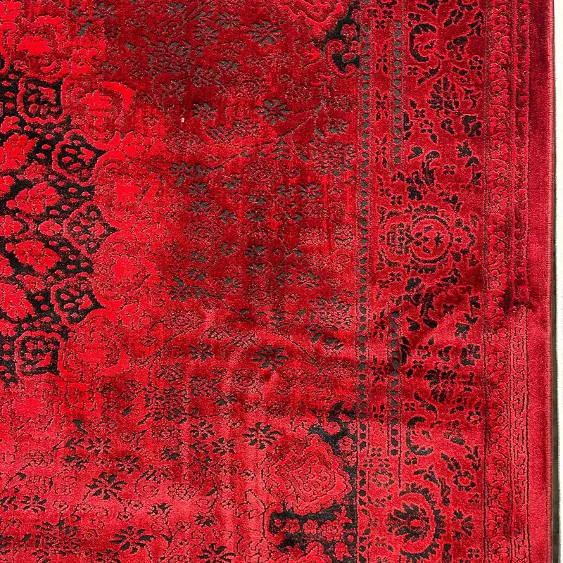Turkish Bukhara Kandahar Afghani Rug P1619 Dark Red Size 200*300