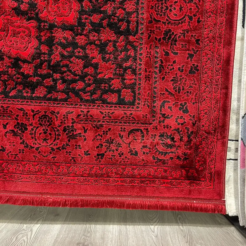 Turkish Bukhara Kandahar Afghani Rug P1619 Dark Red Size 200*300