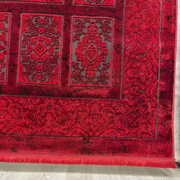 سجاد تركي بخارى قندهار افغاني P1620 احمر غامق مقاس 400*500