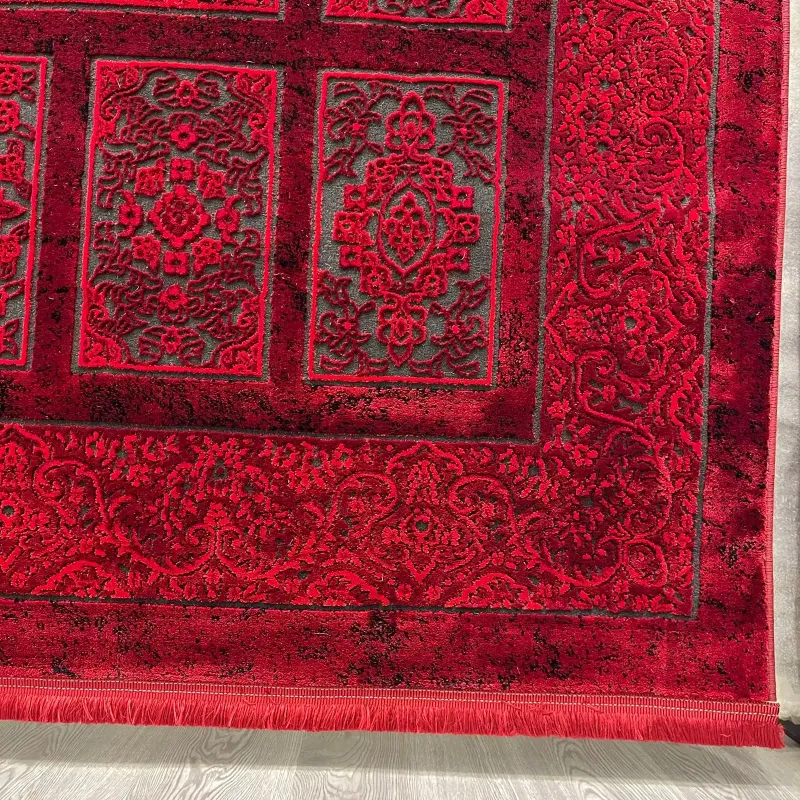 سجاد تركي بخارى قندهار افغاني P1620 احمر غامق مقاس 250*350