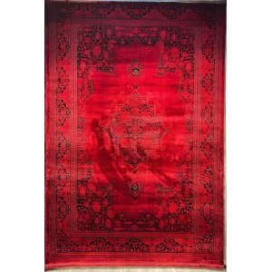 Turkish Bukhara Kandahar Afghani Rug P1448 Dark Red Size 100*200