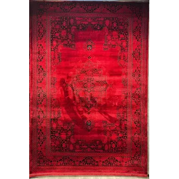 سجاد تركي بخارى قندهار افغاني P1448 احمر غامق مقاس 400*600