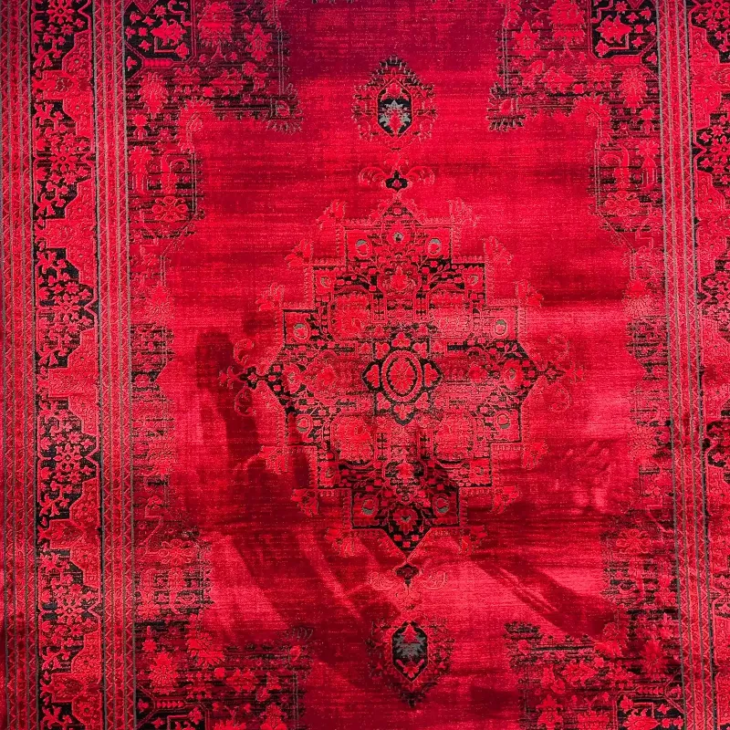 Turkish Bukhara Kandahar Afghani Rug P1448 Dark Red Size 100*300