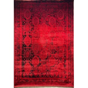 Turkish Bukhara Kandahar Afghani Rug P1455 Dark Red Size 400*600