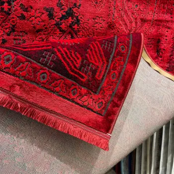 سجاد تركي بخارى قندهار افغاني P1455 احمر غامق مقاس 100*400