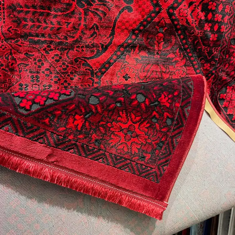 سجاد تركي بخارى قندهار افغاني P1661 احمر غامق مقاس 80*150