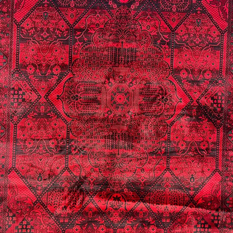 سجاد تركي بخارى قندهار افغاني P1661 احمر غامق مقاس 80*150