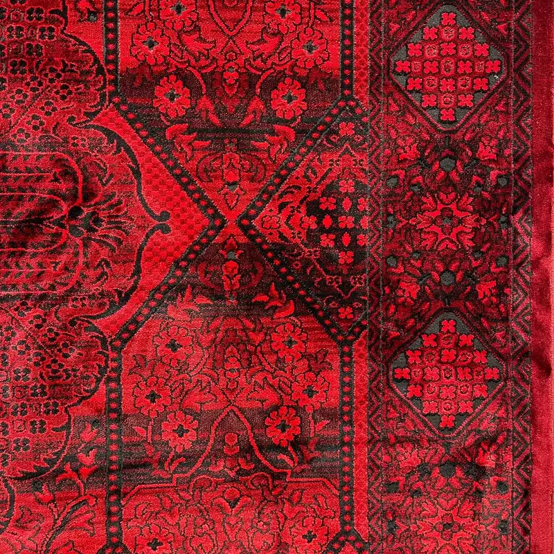 سجاد تركي بخارى قندهار افغاني P1661 احمر غامق مقاس 80*150