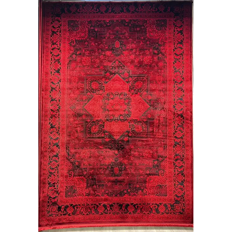 سجاد تركي بخارى قندهار افغاني P1664 احمر غامق مقاس 50*80