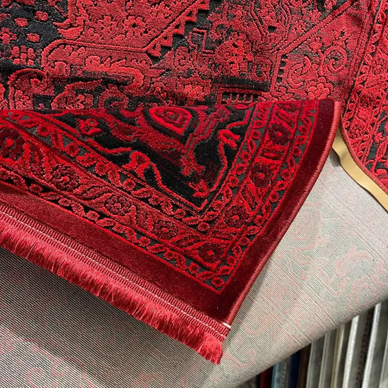 سجاد تركي بخارى قندهار افغاني P1664 احمر غامق مقاس 50*80