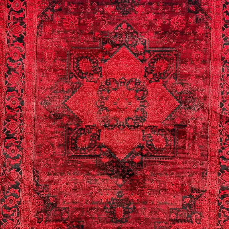 سجاد تركي بخارى قندهار افغاني P1664 احمر غامق مقاس 50*80