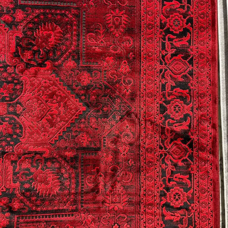 سجاد تركي بخارى قندهار افغاني P1664 احمر غامق مقاس 50*80