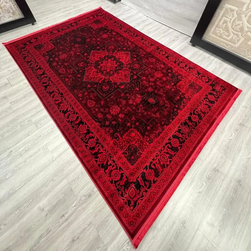 سجاد تركي بخارى قندهار افغاني P1664 احمر غامق مقاس 50*80