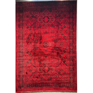 Turkish Bukhara Kandahar Afghani Rug P1665 Dark Red Size 80*150