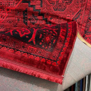 Turkish Bukhara Kandahar Afghani Rug P1665 Dark Red Size 80*150