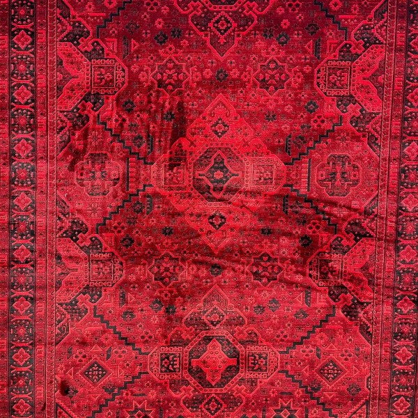 سجاد تركي بخارى قندهار افغاني P1665 احمر غامق مقاس 100*200