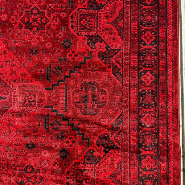 سجاد تركي بخارى قندهار افغاني P1665 احمر غامق مقاس 100*200