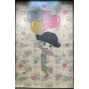 Turkish childrens rug Kids 52665B pink white color size 120*170