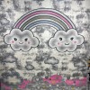 سجاد تركي اطفال كيدز 52659A اللون زهري ابيض مقاس 250*350