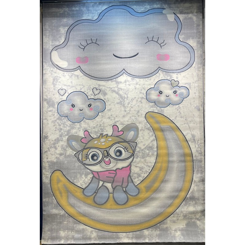 Turkish childrens rug Kids 52660A pink white color size 300*400