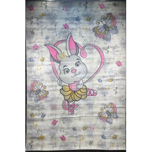 سجاد تركي اطفال كيدز 52661A اللون زهري ابيض مقاس 200*300