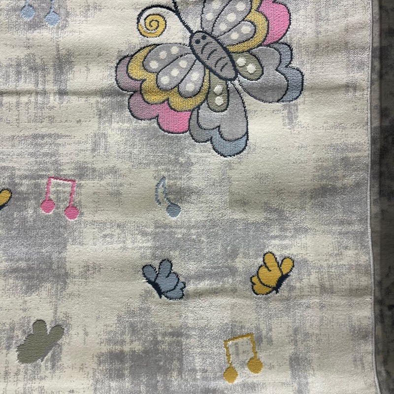 Turkish childrens rug Kids 52661A pink white color size 80*150
