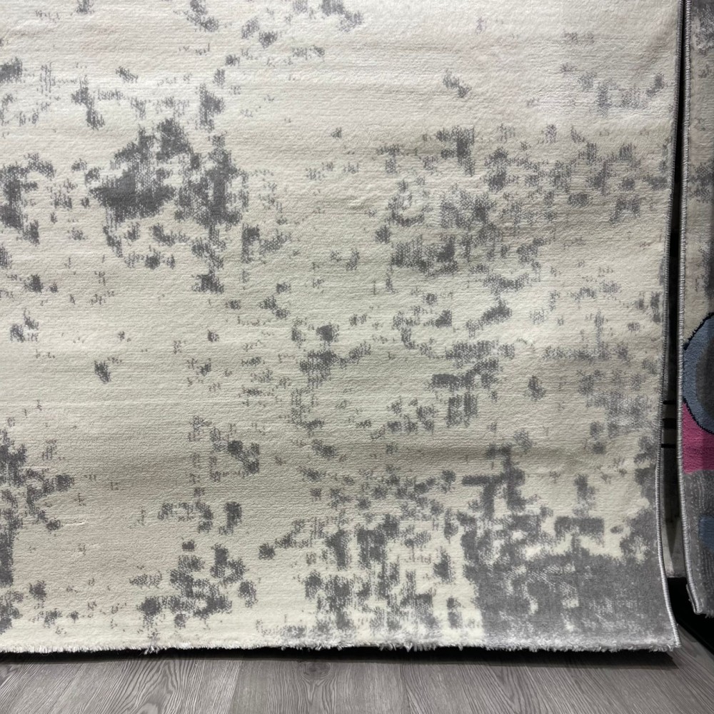 سجاد تركي اطفال كيدز 40680A اللون ابيض رصاصي فاتح مقاس 250*350