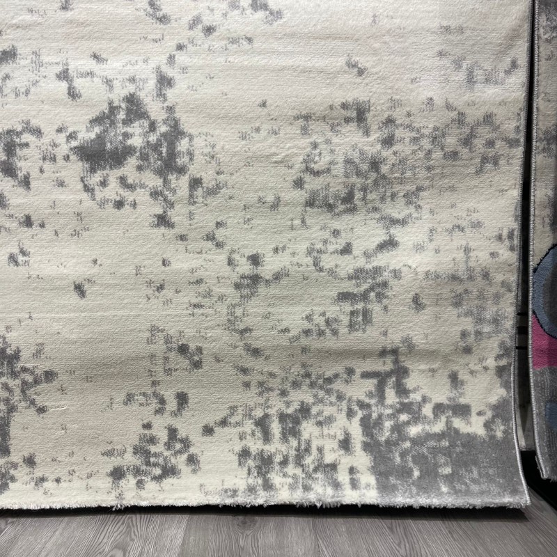 سجاد تركي اطفال كيدز 40680A اللون ابيض رصاصي فاتح مقاس 250*350