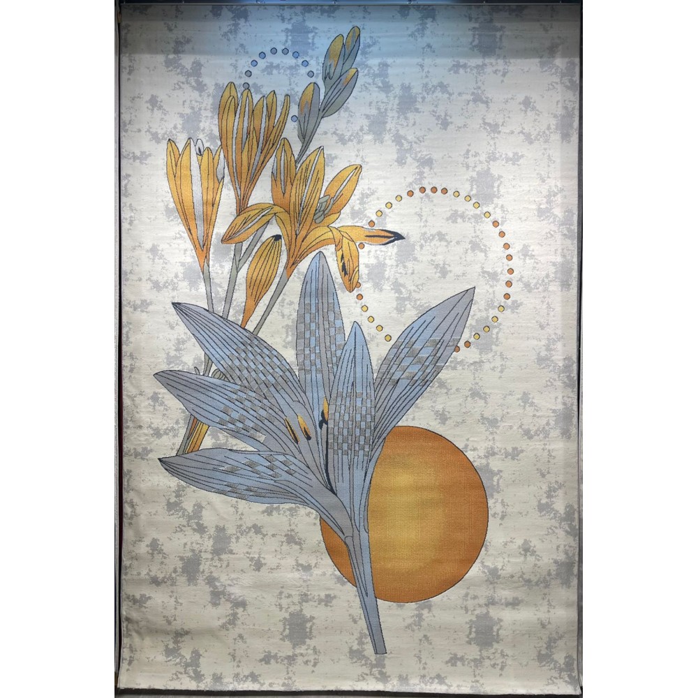 سجاد تركي اطفال كيدز 40681A اللون ابيض رصاصي فاتح مقاس 80*150