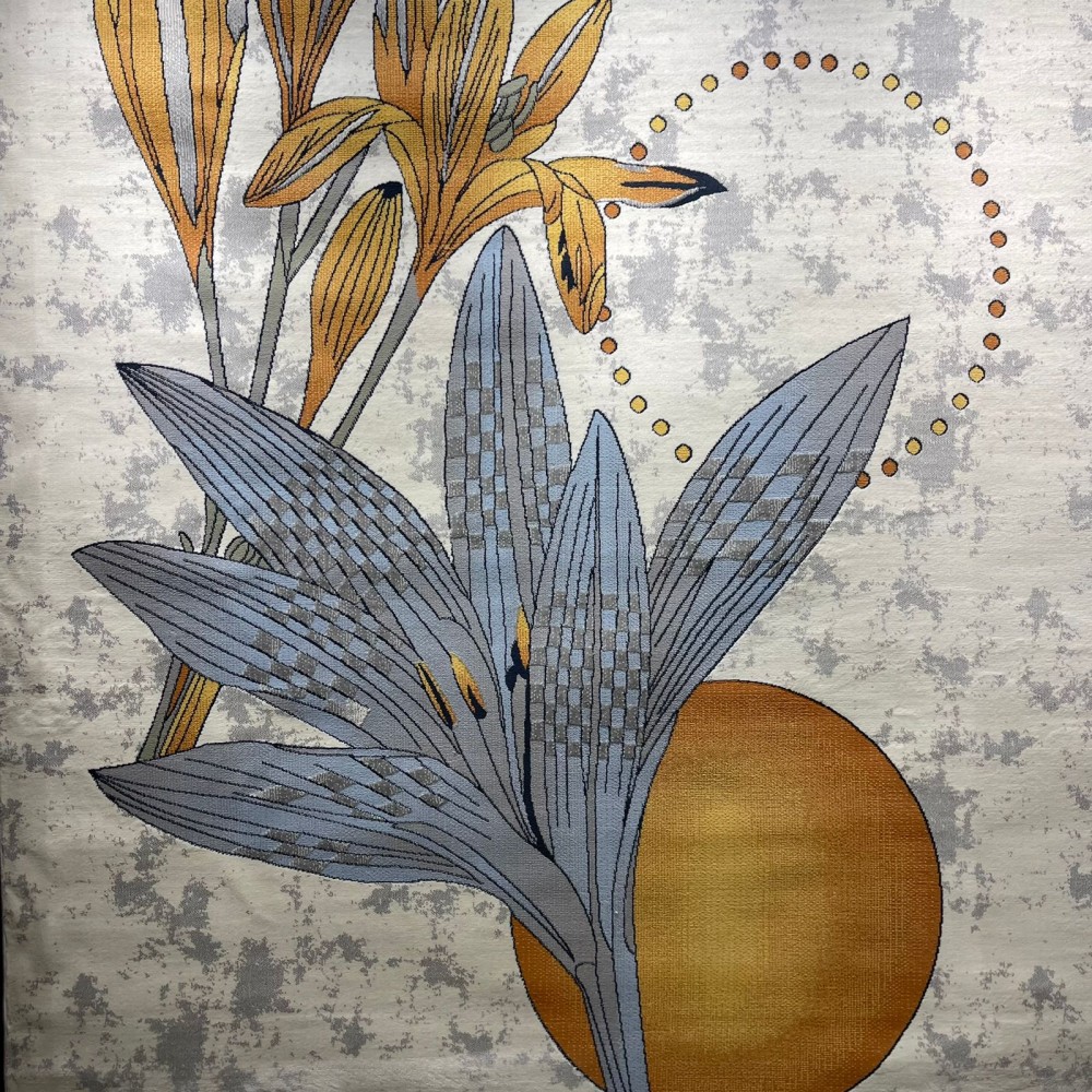 سجاد تركي اطفال كيدز 40681A اللون ابيض رصاصي فاتح مقاس 80*150