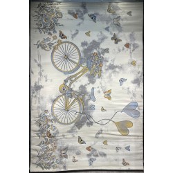 سجاد تركي اطفال كيدز 40682A اللون ابيض رصاصي فاتح مقاس 300*400