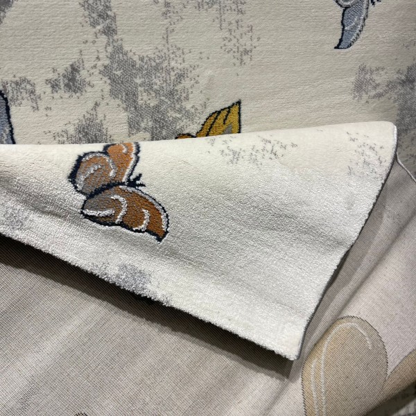 Turkish childrens rug Kids 40682A Light gray white color size 200*300
