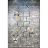 سجاد تركي اطفال كيدز 40684A اللون ابيض رصاصي فاتح مقاس 150*220