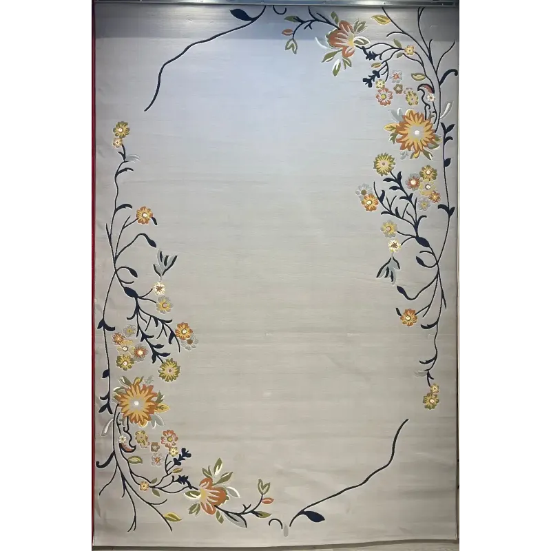 Turkish designer rug Nova 9943A cream silver size 50*80