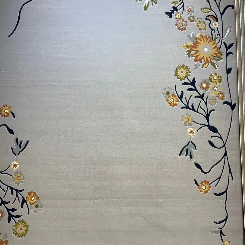 Turkish designer rug Nova 9943A cream silver size 50*80