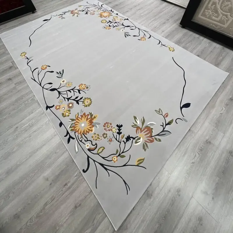 Turkish designer rug Nova 9943A cream silver size 50*80