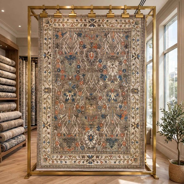 سجاد بوهيمي نوفكس تركي  H7475A بني مقاس 400*500 سم