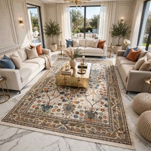 Turkish Bohemian NOVEX Rug H7475A cream Size 80*150