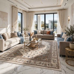 Turkish Bohemian NOVEX Rug H7476A cream Size 250*350