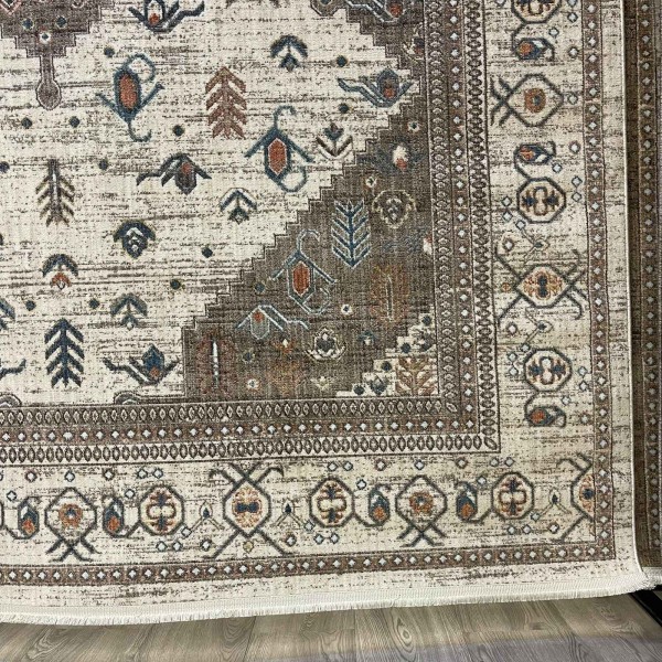 Turkish Bohemian NOVEX Rug H7476A cream Size 400*500
