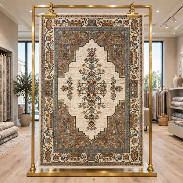 سجاد بوهيمي نوفكس تركي  H7480A كريم مقاس 150*220 سم