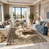 سجاد بوهيمي نوفكس تركي  H7480A كريم مقاس 150*220 سم